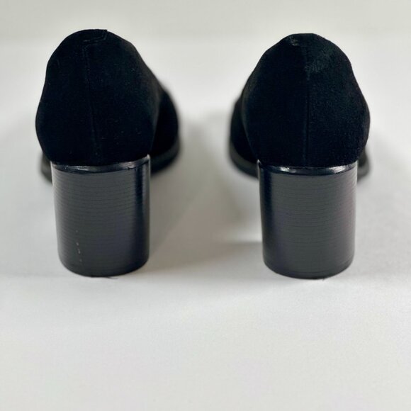 Clarks Artisan Tarah Brae Black Suede Patent Leather Pumps Women’s Size 6.5M - Picture 11 of 16